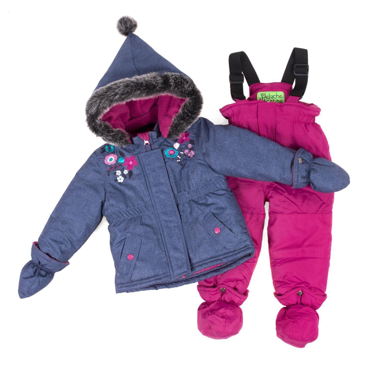 Дитячий зимовий комплект для дівчинки Peluche&Tartine F18M10BF 96-104 см Васильковий (F18M10BF-Dkheaven-3)