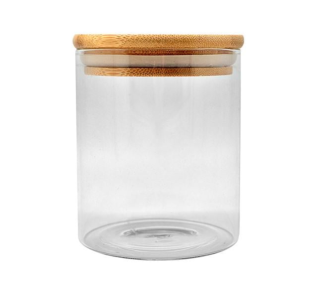 Банка для хранения с бамбуковой крышкой 400 мл 6,5х16 см (AN013537)