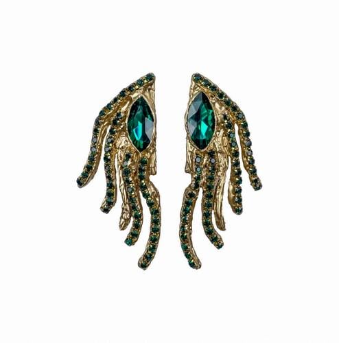 Серьги Bird Mardi Gras Seta Decor 26-538GL-GR (26-538GL-GR)
