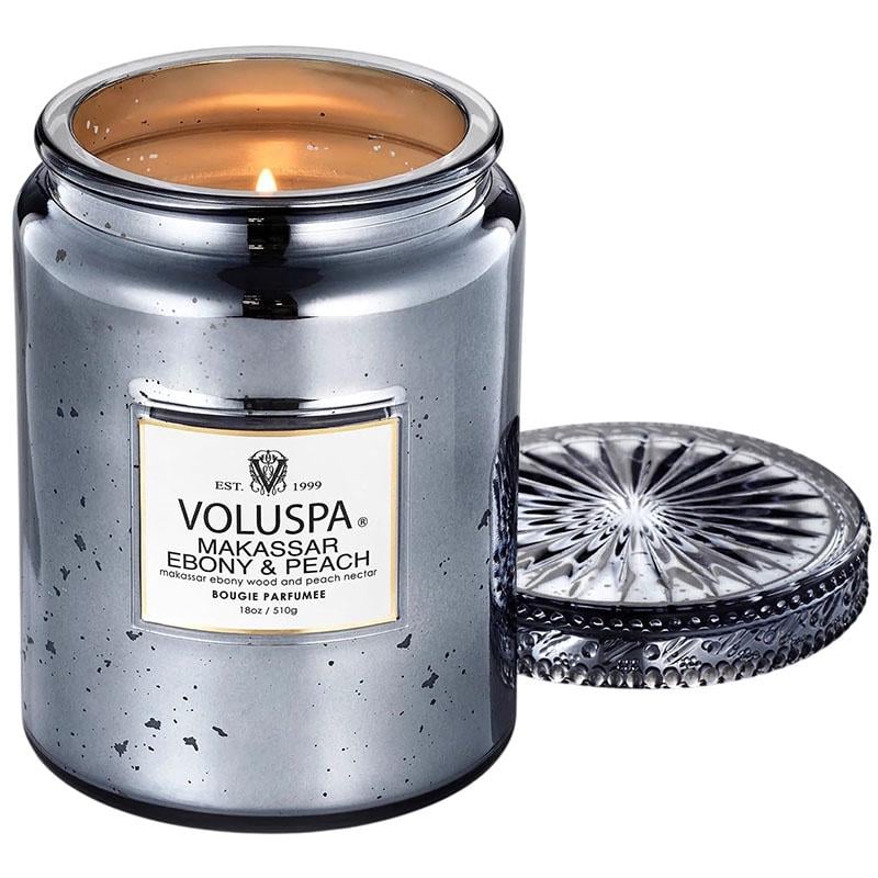 Свеча ароматическая Voluspa Vermeil Makassar Ebony & Peach 510 г банка с крышкой (111004551)