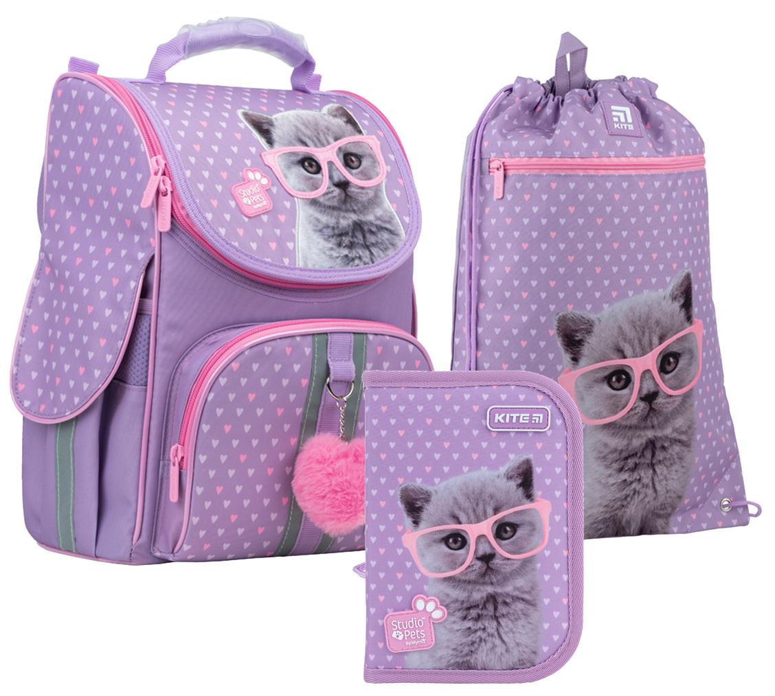 Школьный набор Kite Education Studio Pets каркасный рюкзак/пенал/сумка для обуви (202240)