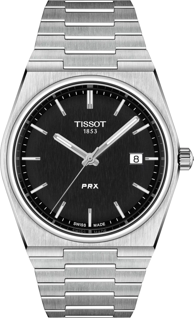 Годинник чоловічий Tissot PRX T137.410.11.051.00 Сріблястий/Чорний (PRXT1374101)