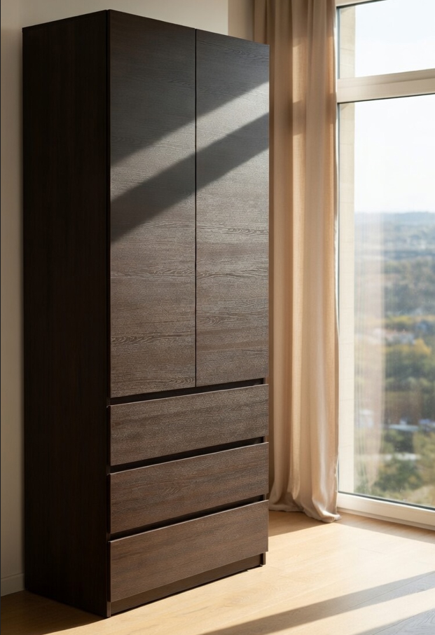 Шкаф в прихожую Мастер Форм Брайт 900х520х2000 мм Венге магия (31310)