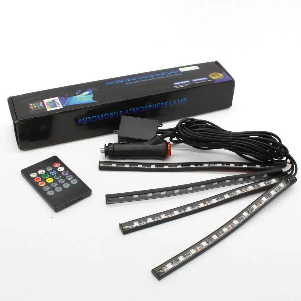 Підсвітка в авто HR-01678 світлодіодна RGB з пультом та світломузикою (ma147) - фото 10 Підсвітка в авто HR-01678 світлодіодна RGB з пультом та світломузикою (ma147) - фото 10