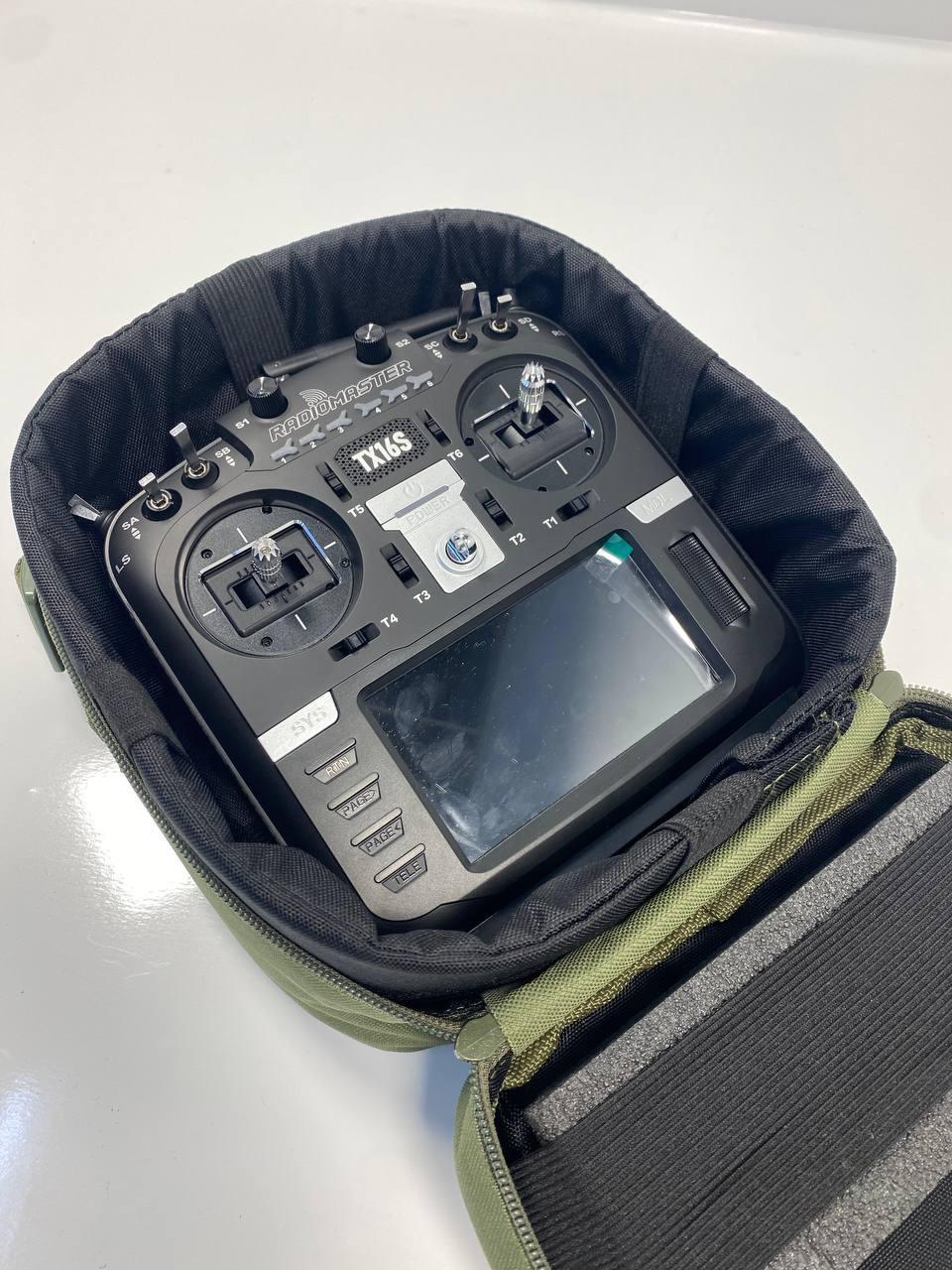 Сумка для пульта ТХ16S керування дроном Олива - фото 6 Сумка для пульта ТХ16S керування дроном Олива - фото 6