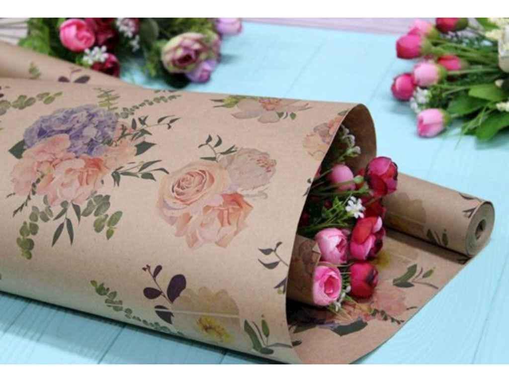 Папір подарунковий крафт Упаковкин 70 см 8 м 2-СТ №1016БР 2-СТ (823542)