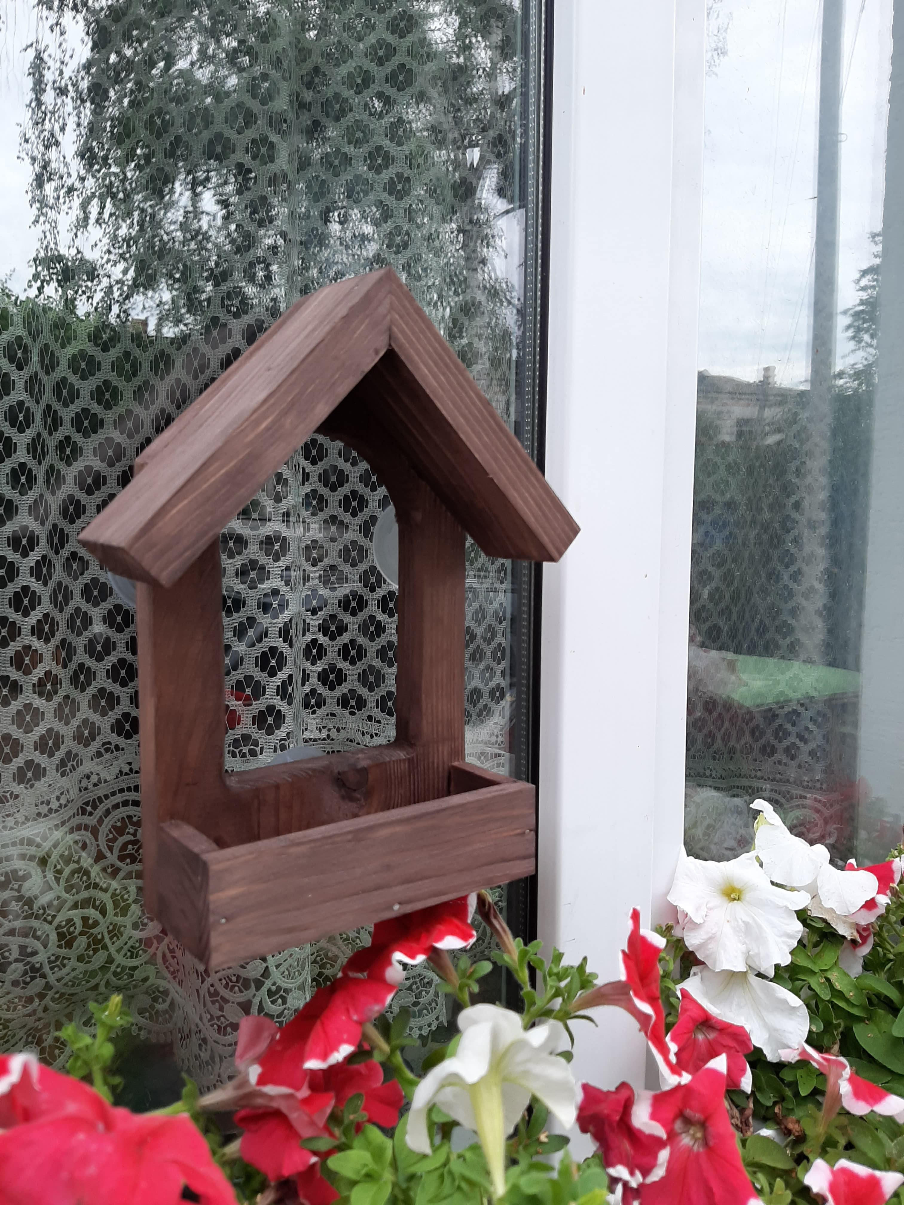 Годівничка для птахів на вікно House_for_birds Балкон венге