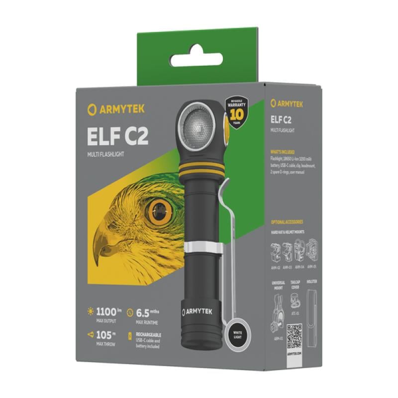 Ліхтар налобний Armytek Elf C2 v2.5 USB-C 18650 3200 mAh (23945285) - фото 6 Ліхтар налобний Armytek Elf C2 v2.5 USB-C 18650 3200 mAh (23945285) - фото 6
