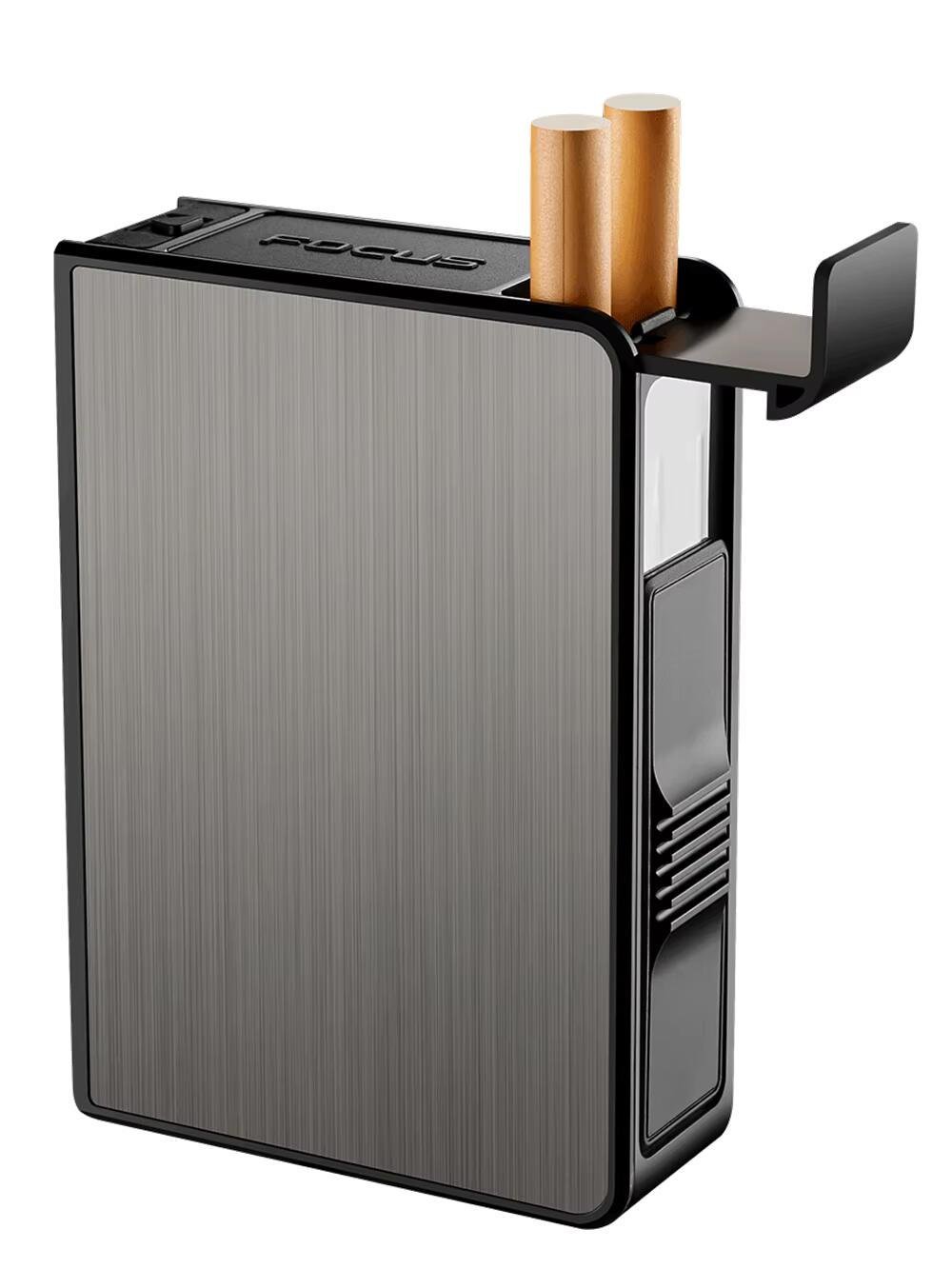 Портсигар автоматический водонепроницаемый металлический 20 шт. Black (YH102)