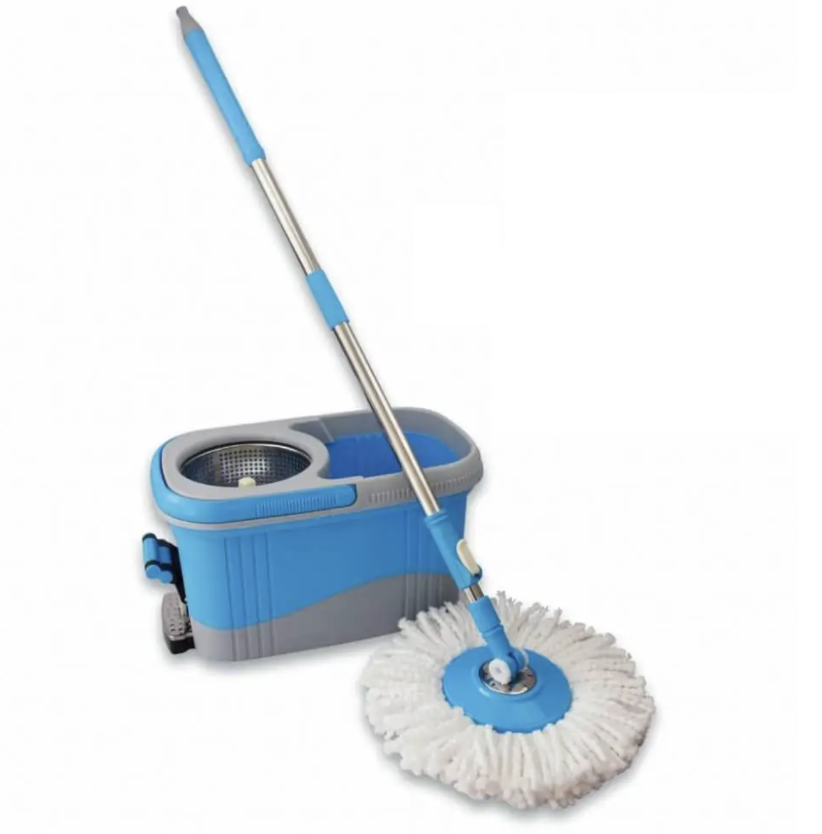 Комплект швабра и ведро Turbo Mop Pro Easy Wring с системой двойной центрифуги полоскания и отжима