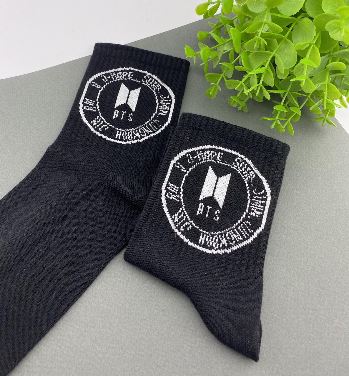 Носки с принтом BTS Черный