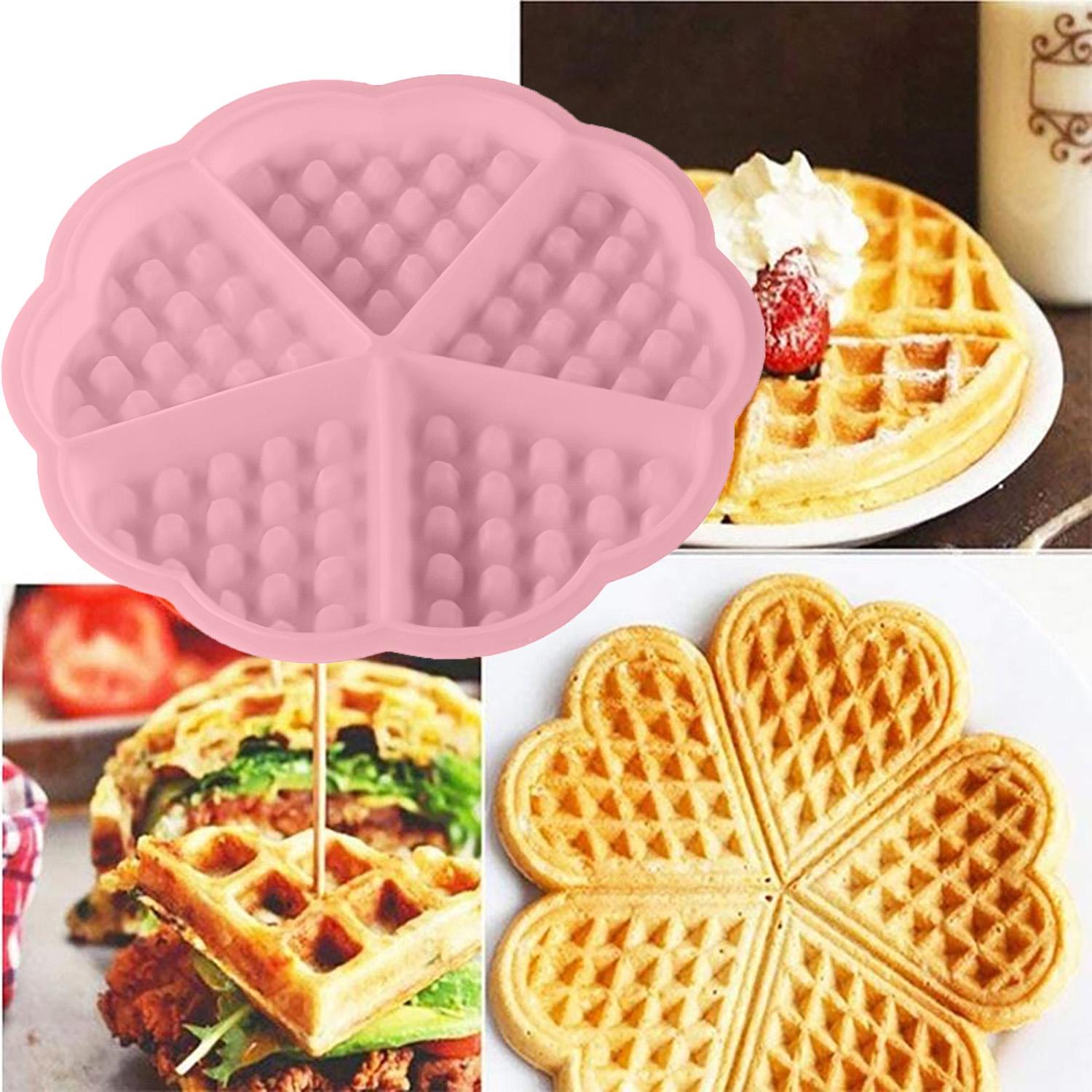 Форма для выпечки вафель Сердце 18х18х1,5 см Розовый (18114540) - фото 9