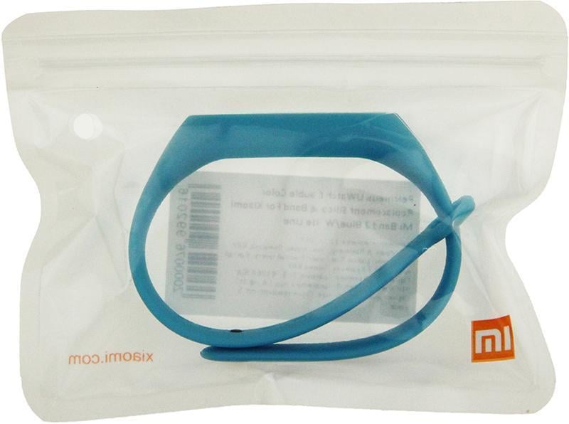 Ремешок UWatch Double Color Replacement Silicone Band Line For Xiaomi Mi Band Line 2 Blue/White - фото 2