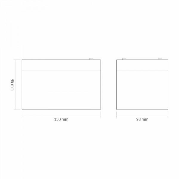 Акумулятор свинцево-кислотний Videx 6FM12 12V/12Ah (2686108166) - фото 2 Акумулятор свинцево-кислотний Videx 6FM12 12V/12Ah (2686108166) - фото 2