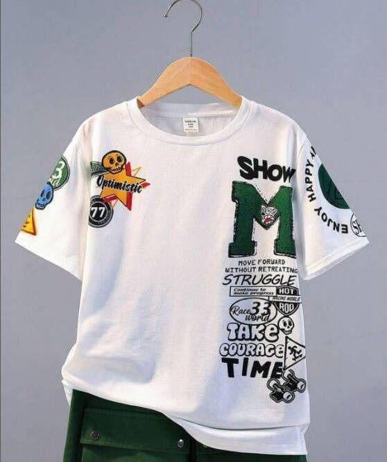 Футболка мужская с принтом Pin-000-480 повседневная XL Белый (2664092935)