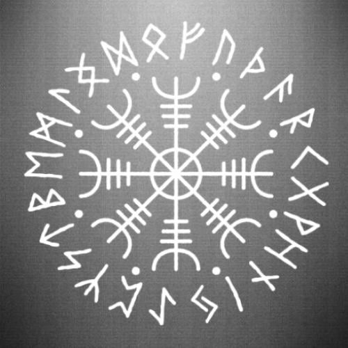 Наклейка Агисхьяльм 45x44,9 см Белый (21558360)