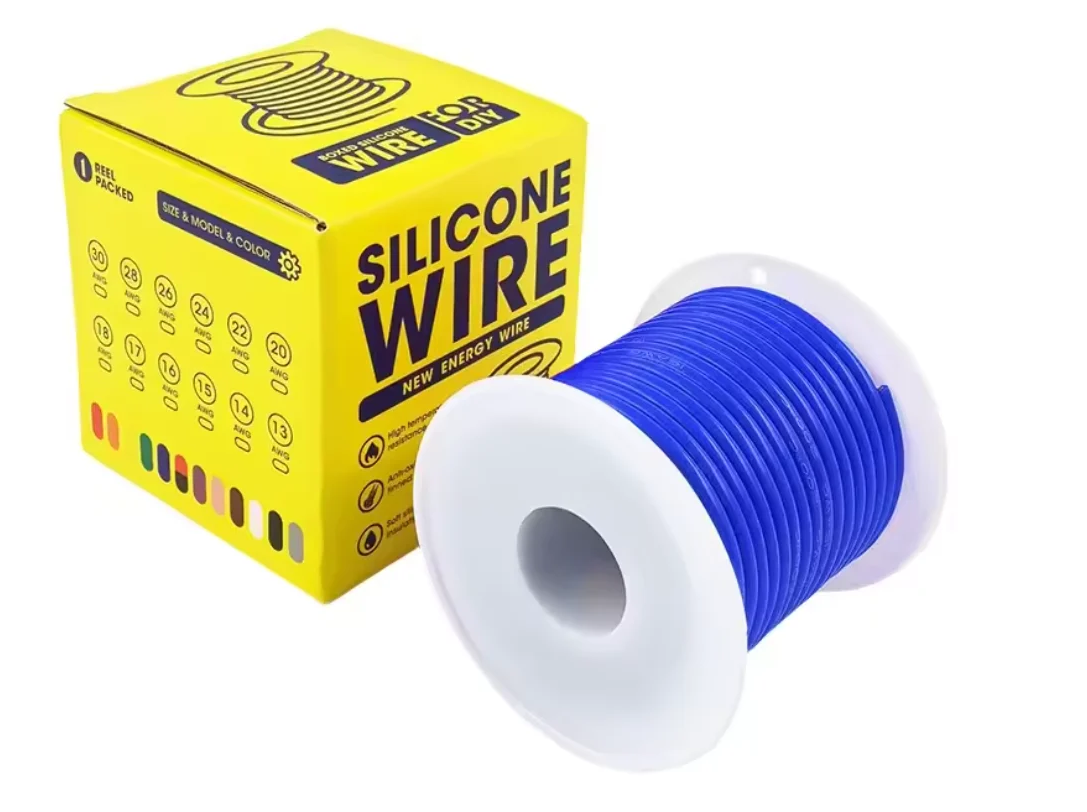 Кабель 30AWG 100 м силиконовый 0,055 мм2 медь луженая изоляция силиконовый многожильный 0,001 Синий