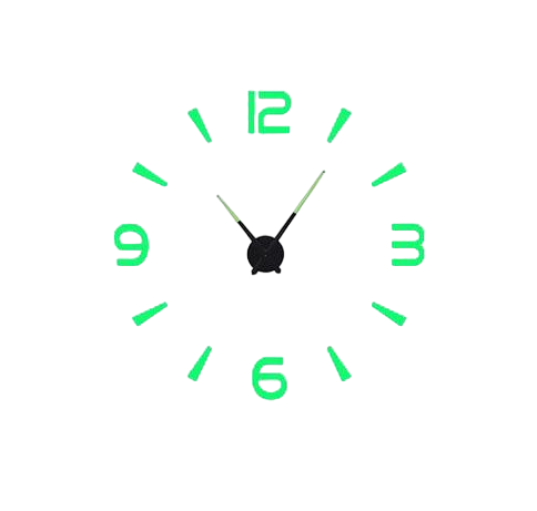 Годинник настінний об'ємний DIY люмінесцентний до 120 см (6298)