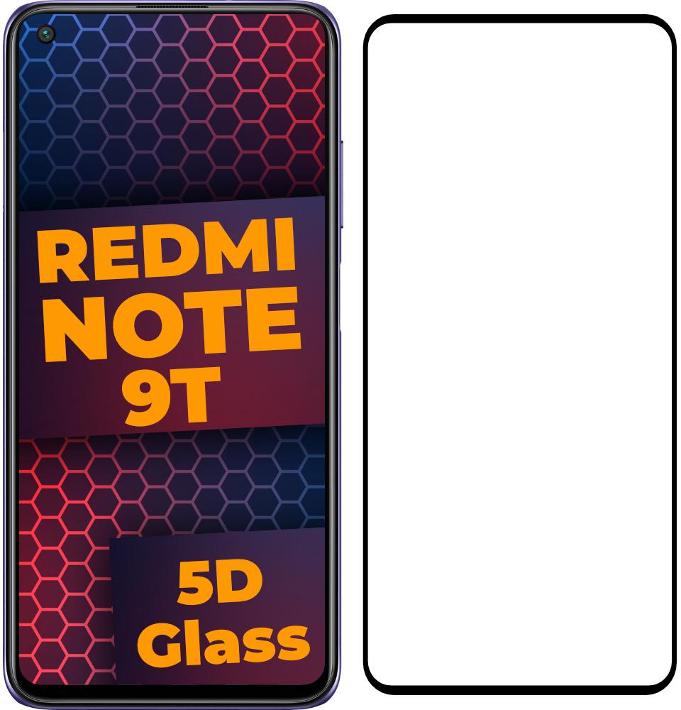 Стекло 5D Xiaomi Redmi Note 9T защитное Full Glue Black (21462)