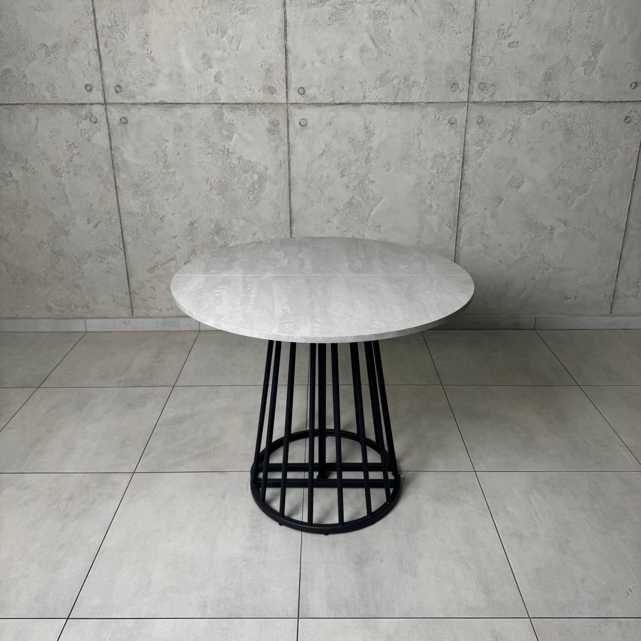 Стол кухонный раздвижной круглый Grace 2,9 м УТП028007 Loft Бетонный камень/Черный мат - фото 2 Стол кухонный раздвижной круглый Grace 2,9 м УТП028007 Loft Бетонный камень/Черный мат - фото 2