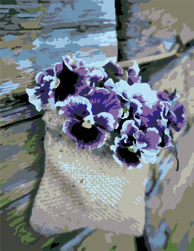 Картина по номерам Rosa Анютины глазки 35х45 см (Az-210816)