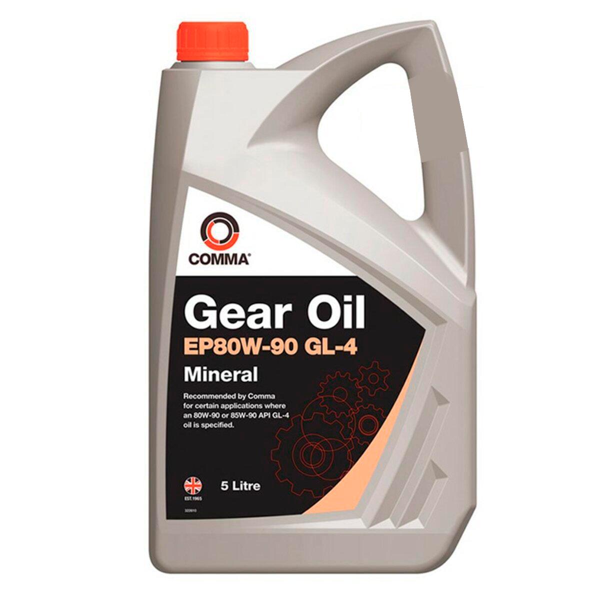 Трансмиссионное масло Comma Gear Oil EP80W-90 GL4 5 л (297-bbb6b)