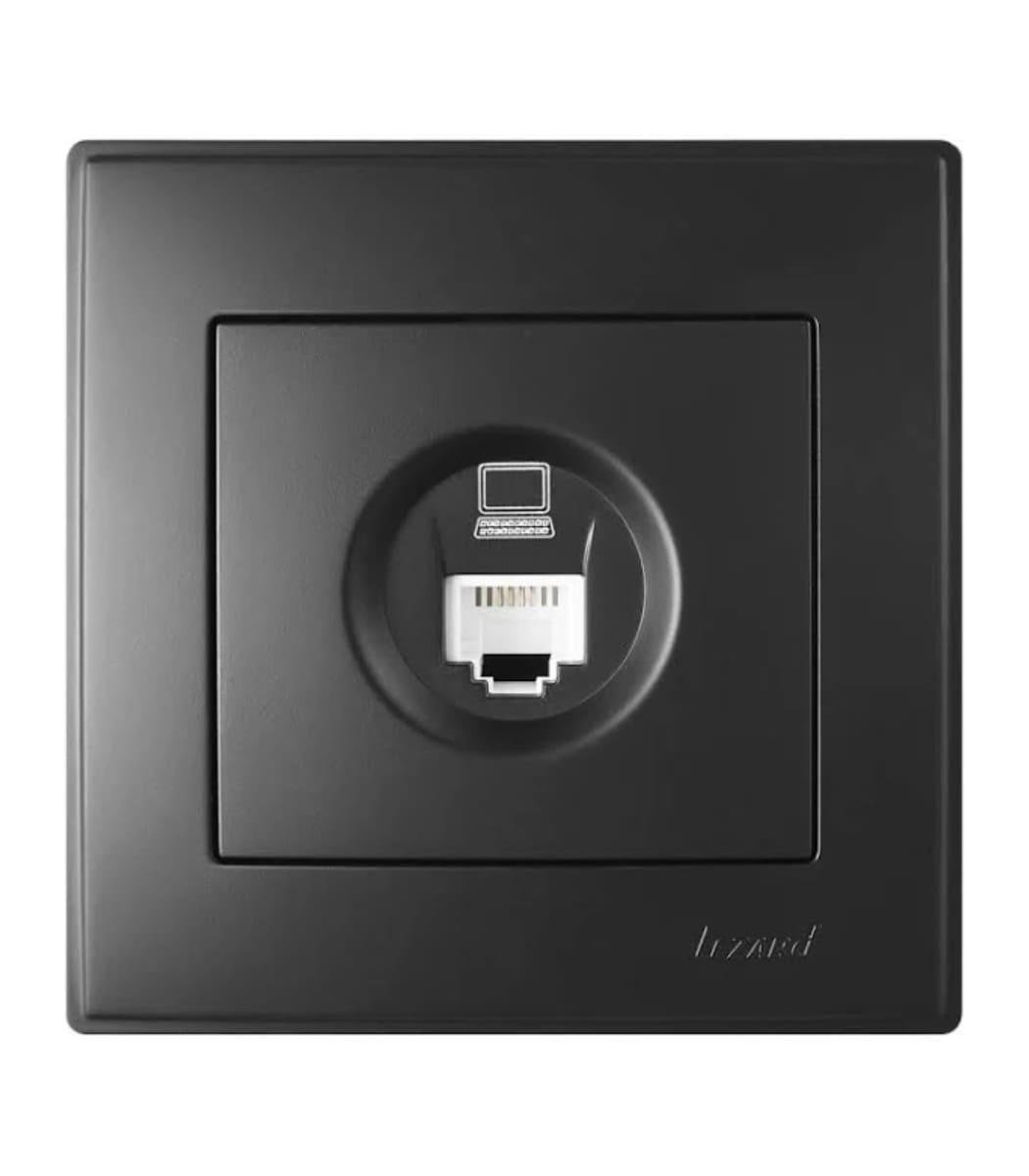 Розетка Lesya 705-4242-139 1-я компьютерная Антрацит (00000039577)