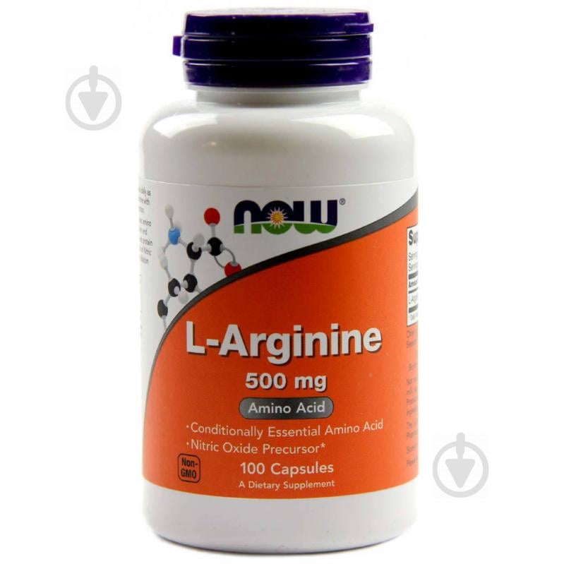 L-Аргинин, L-Arginine, Now Foods, 500 мг, 100 капсул L-Аргинин, L-Arginine, Now Foods, 500 мг, 100 капсул