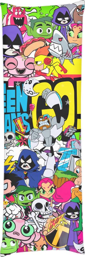 Подушка дакимакура Teen Titans Go 60x180 см (14094372)