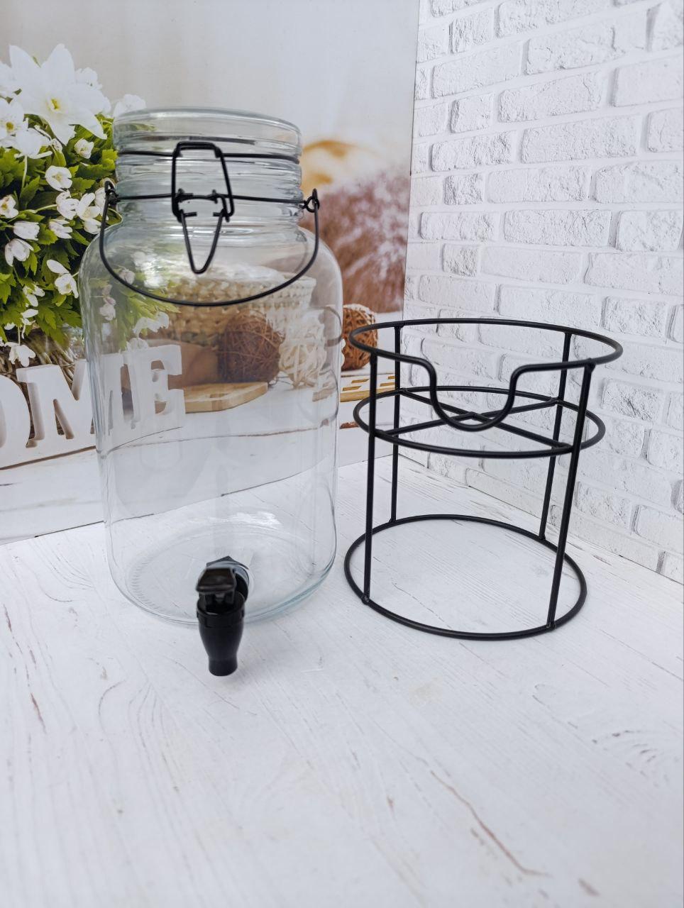 Лимонадник SNT 9036-1 стеклянный на металлической подставке 4 л Прозрачный (9036-1) - фото 5 Лимонадник SNT 9036-1 стеклянный на металлической подставке 4 л Прозрачный (9036-1) - фото 5