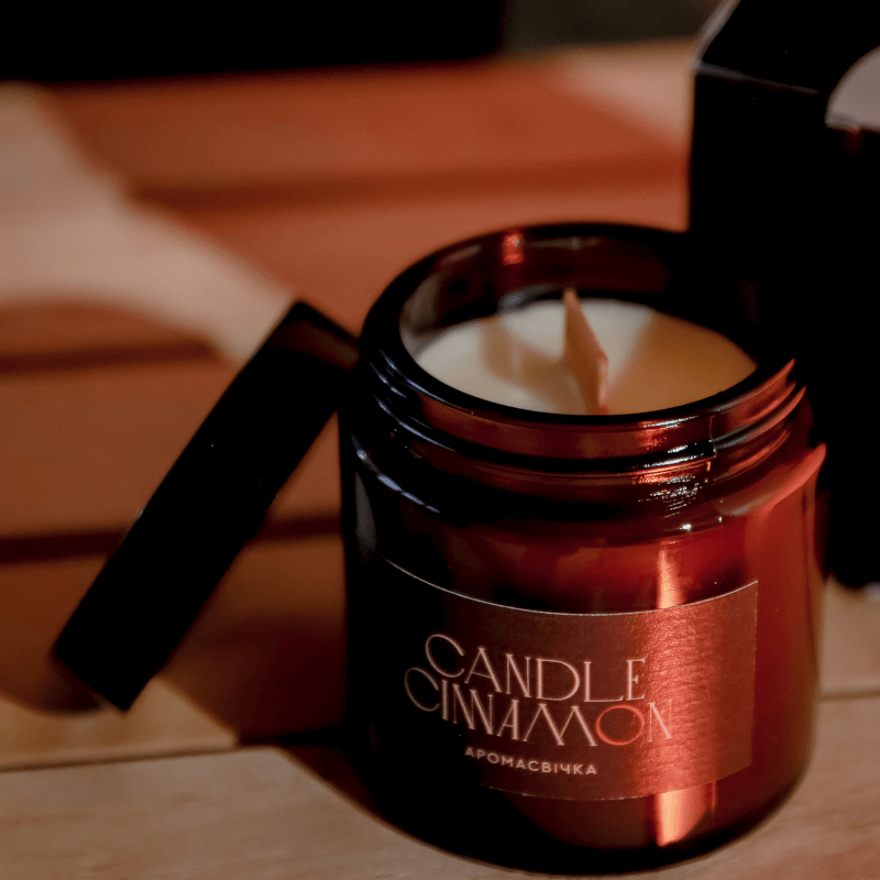 Аромасвечка эко из соевого воска SPA-уход для кожи рук Candle Cinnamon White Mandarin 100 мл (99101024101) - фото 2