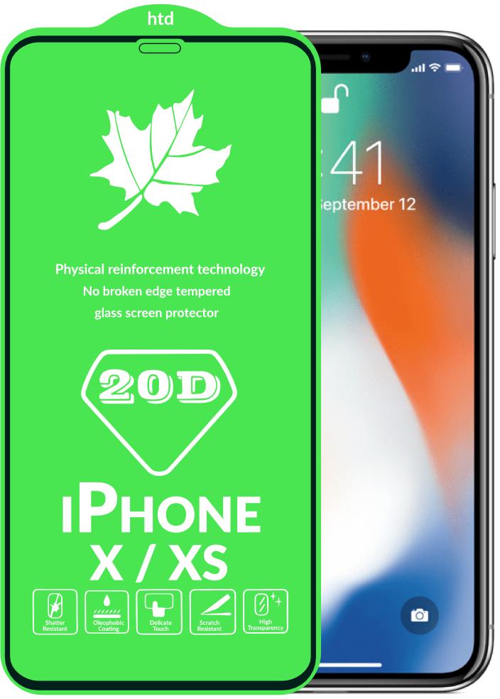 Защитное стекло 20D Glass iPhone X/XS большой радиус (16011)