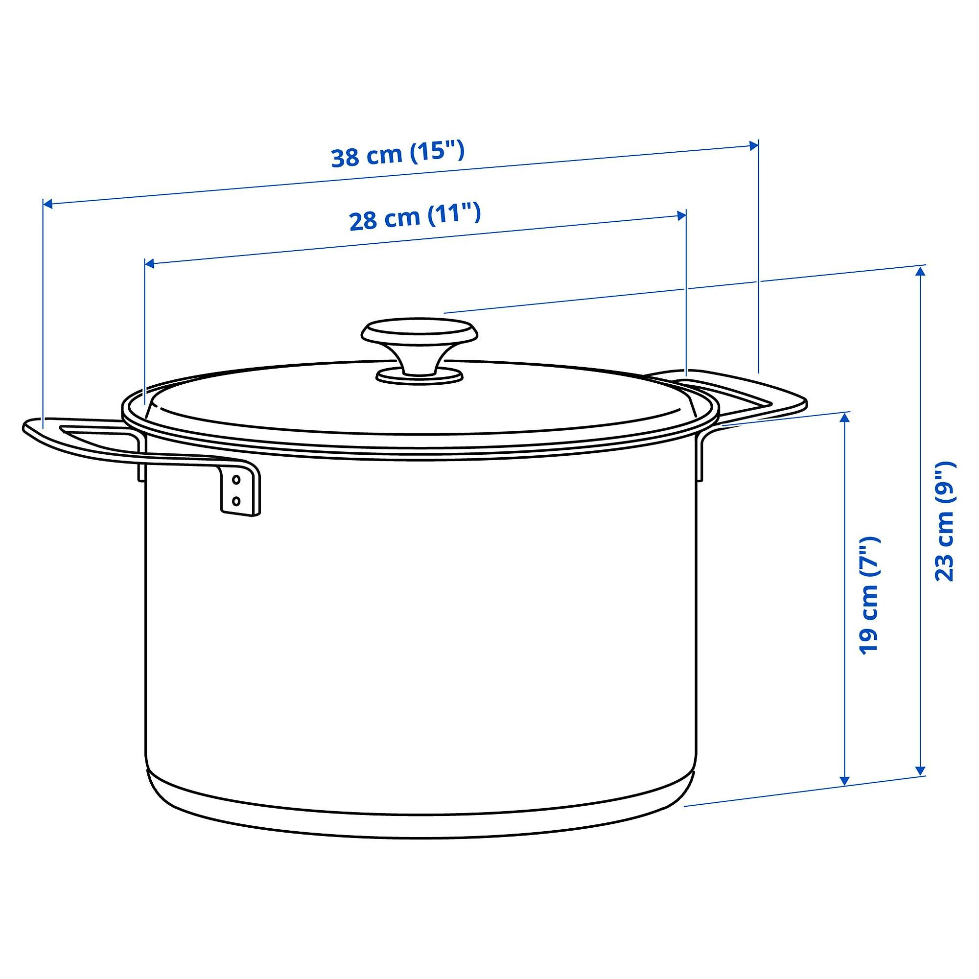 Каструля із кришкою IKEA HEMKOMST 105.131.46 10 л - фото 3