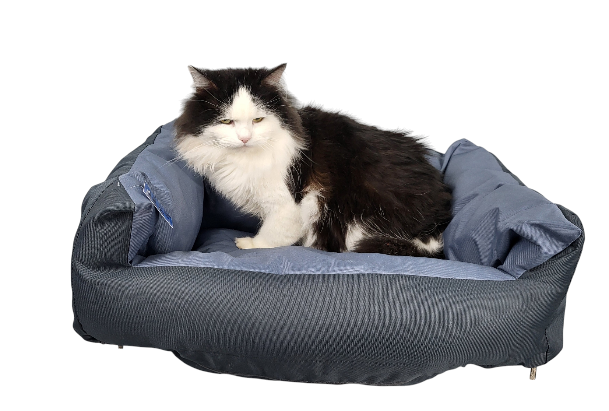 Лежанка для кошек и собак двусторонняя 55х40 см Серо-синий (1471) - фото 2 Лежанка для кошек и собак двусторонняя 55х40 см Серо-синий (1471) - фото 2