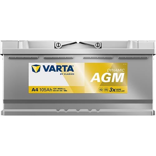 Автомобильный аккумулятор Varta Dynamic AGM 12V 105 Ah 950A R+ для легкового авто (605901095)