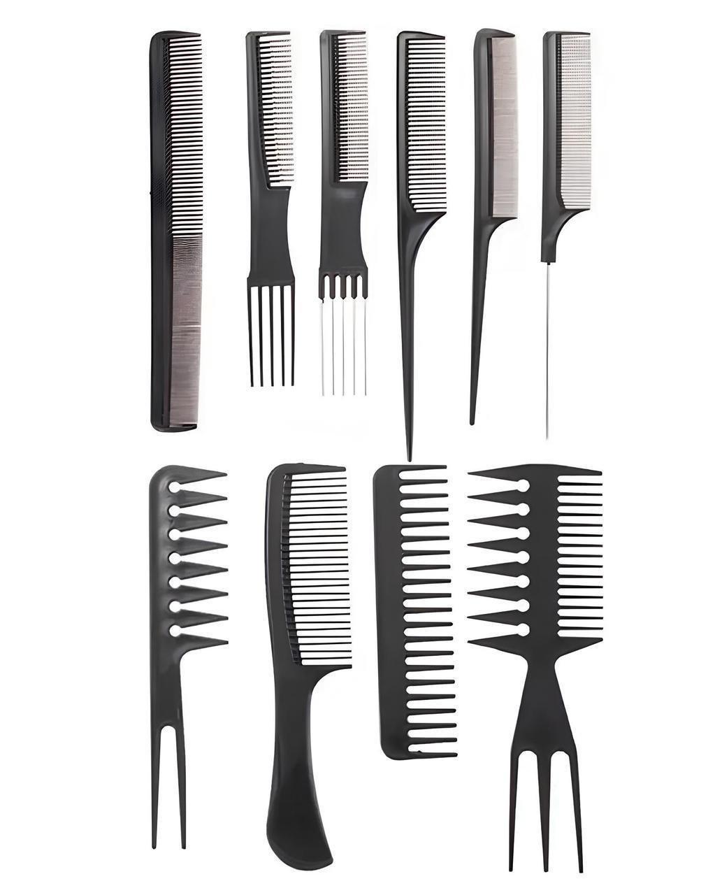 Набор парикмахерских расчесок для укладки и стрижки волос 10 шт. (2219044817)
