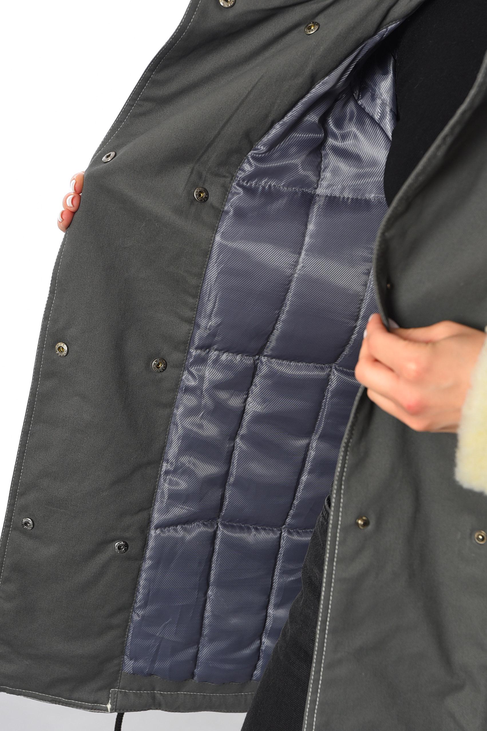 Парку жіноча демісезонна XL Сірий (193287) - фото 4 Парку жіноча демісезонна XL Сірий (193287) - фото 4