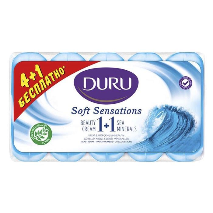 Мыло Duru 1+1 Soft Sensation с морскими минералами 5 шт. 90 г (1876711884)