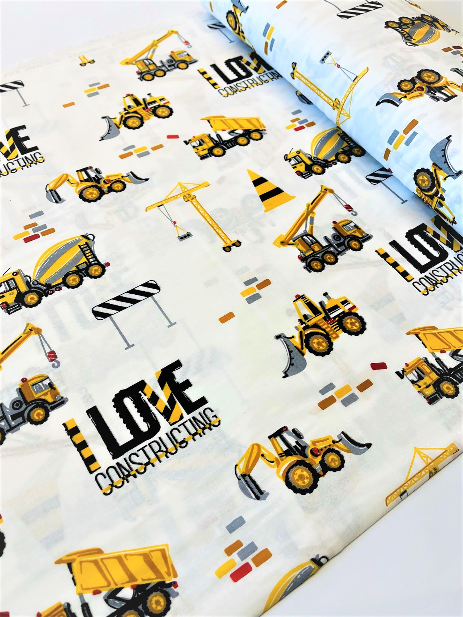 Ткань для постельного белья ранфорс строительная площадка 240 см (32614758)