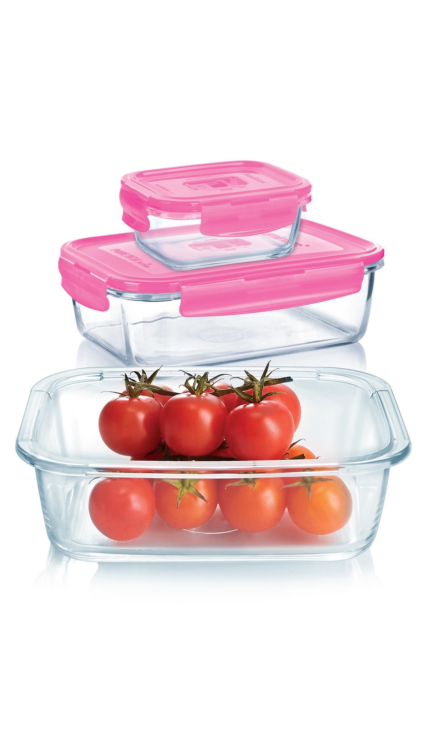 Контейнер Luminarc PURE BOX ACTIVE із сумкою 380/820/1220 мл Pink (UG-P9972)