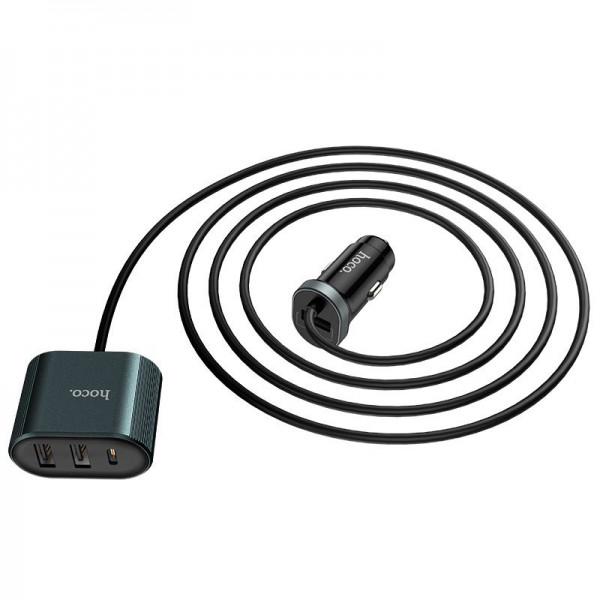 Автомобільний зарядний пристрій Hoco Z35 PD3,0 48 Вт 3 USB 2,4 A Black Автомобільний зарядний пристрій Hoco Z35 PD3,0 48 Вт 3 USB 2,4 A Black