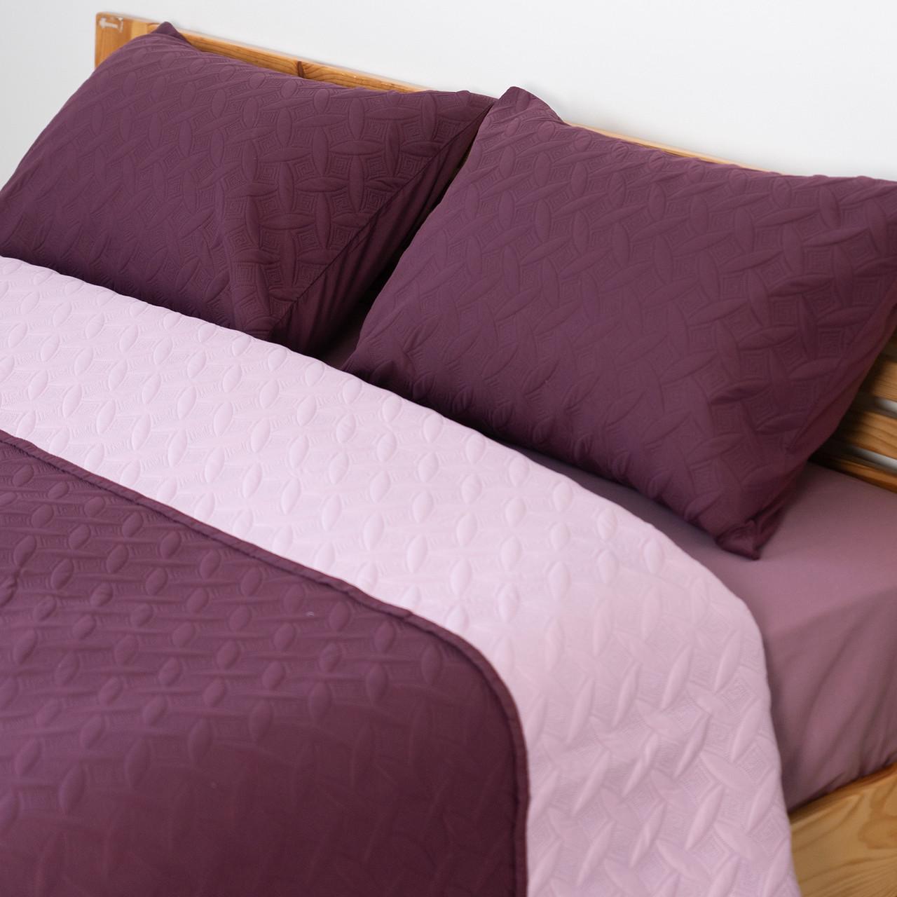 Покривало та наволочка 1 шт. полуторне 150х210 см Бордовий вінтаж - фото 3 Покривало та наволочка 1 шт. полуторне 150х210 см Бордовий вінтаж - фото 3