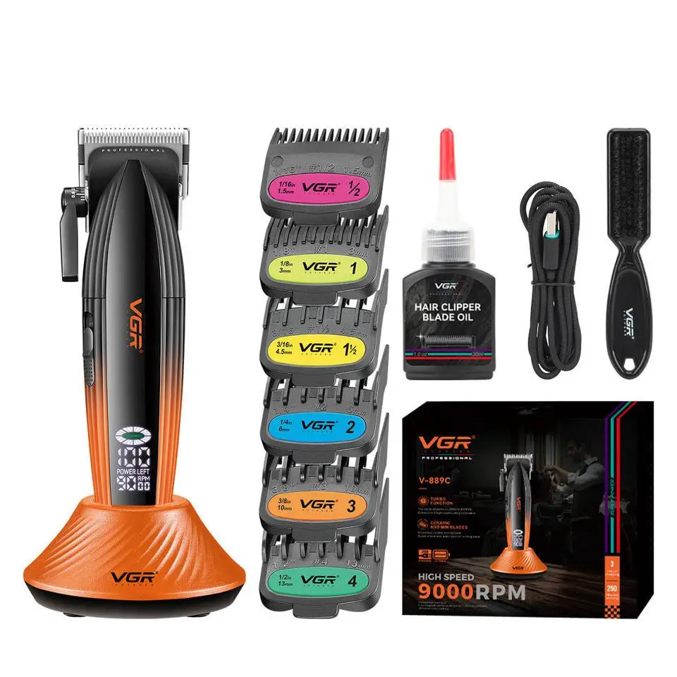 Машинка для стрижки VGR V-889C із шістьма насадками