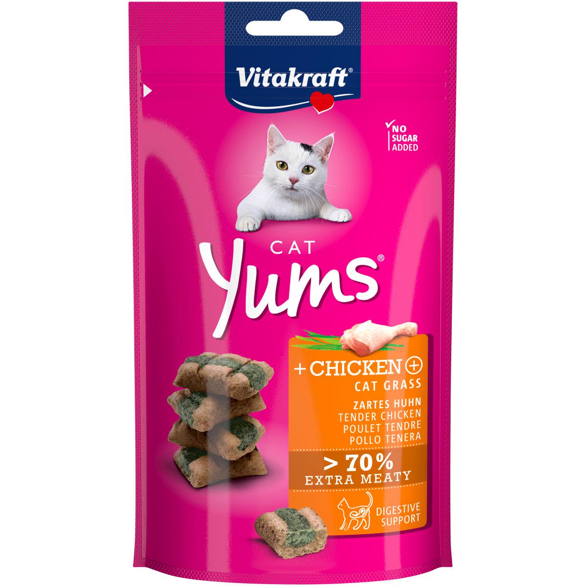 Ласощі для кішок Vitakraft Yums курка та котяча м'ята 40 г (31531)