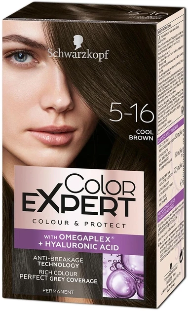 Крем-краска стойкая Color Expert с гиалуроновой кислотой 5-16 Холодный каштановый