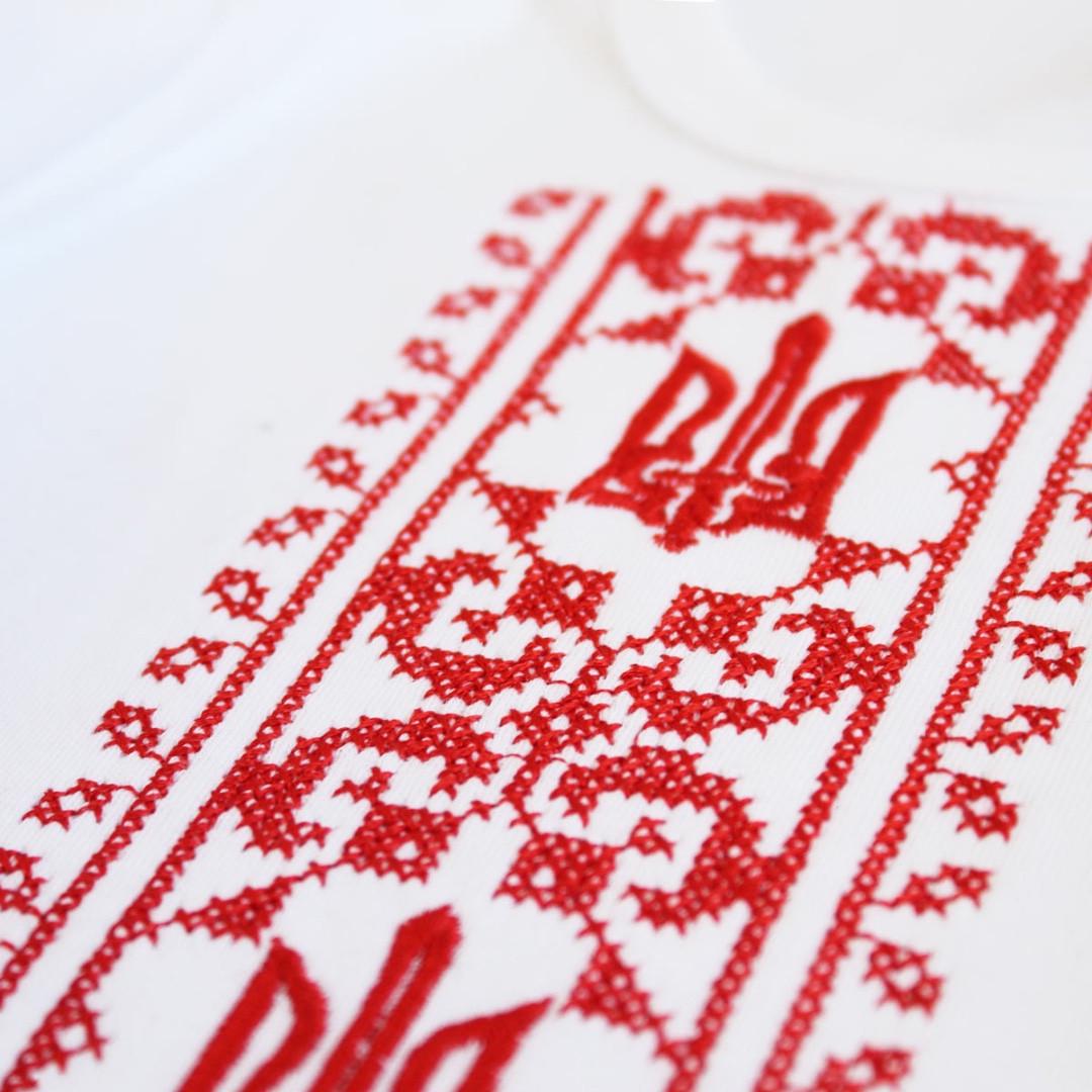 Боди с вышивкой Трезубец 68 см 3-6 мес Белый (2679645846) - фото 2