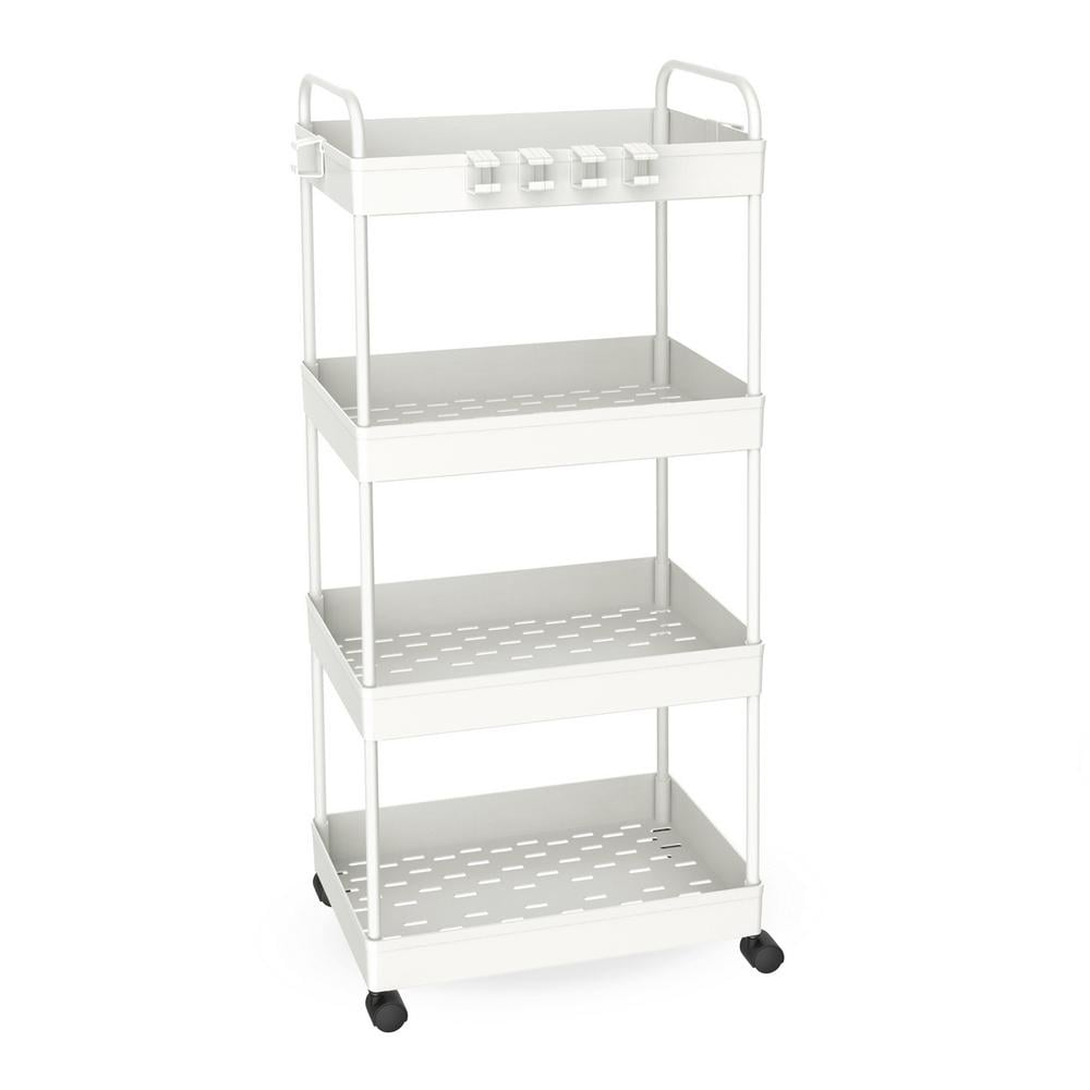 Этажерка AWD Interior 4-х ярусная на колесах 40x96,3x26 см Белый (AWD02041976)