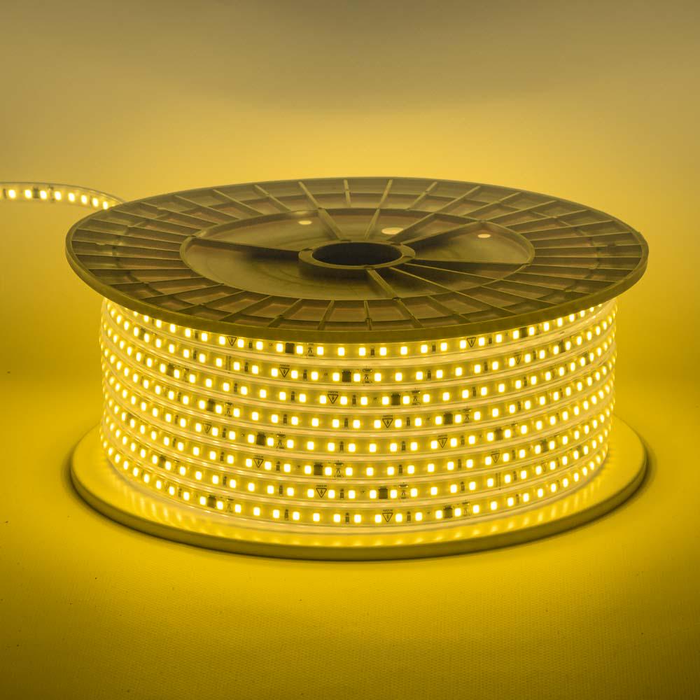 Светодиодная линейка герметичная AVT 220V SMD2835 120LED/м 9 Вт/м IP65 11х5,5 мм 1 м Желтый (1022493)
