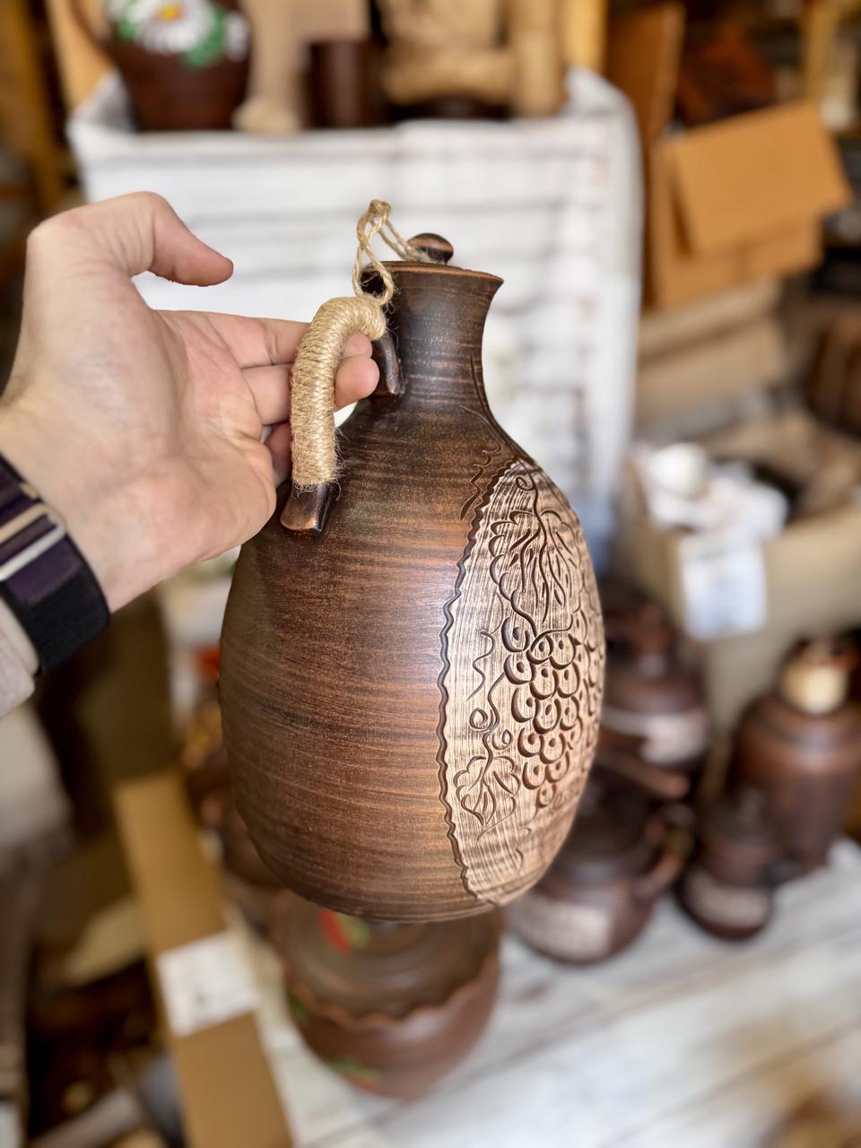 Кувшин глиняный Ангоб для вина 5 л (2582922359) - фото 7 Кувшин глиняный Ангоб для вина 5 л (2582922359) - фото 7