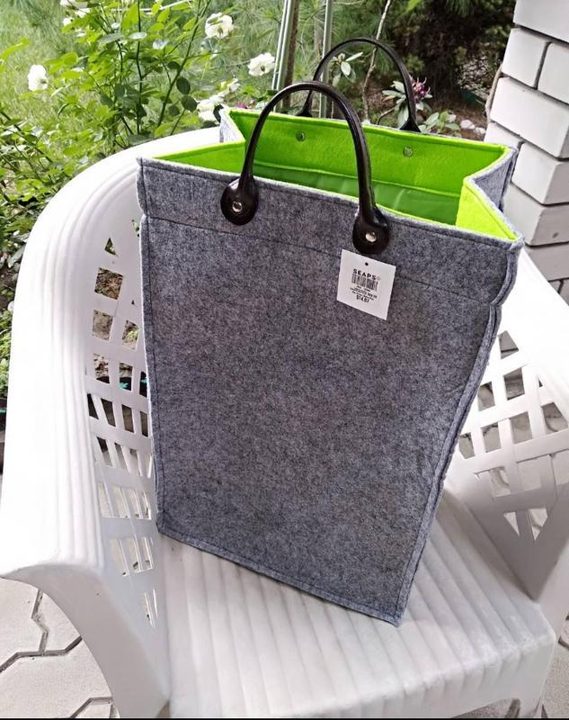Шопер сумка з фетру Seaps 53x34x25 см (19266729)